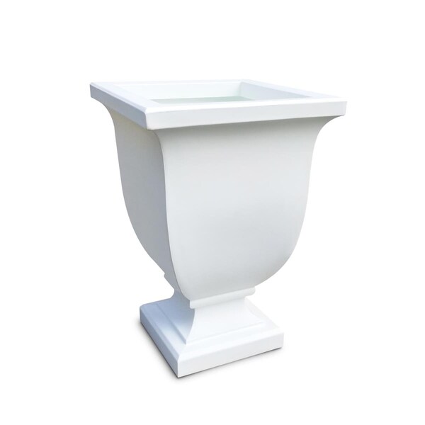 Lawnitator 26 in. Augusta Tall Planter - White LA2621829 - main